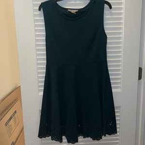 Painted Threads scuba material jade green fit and flare tank dress